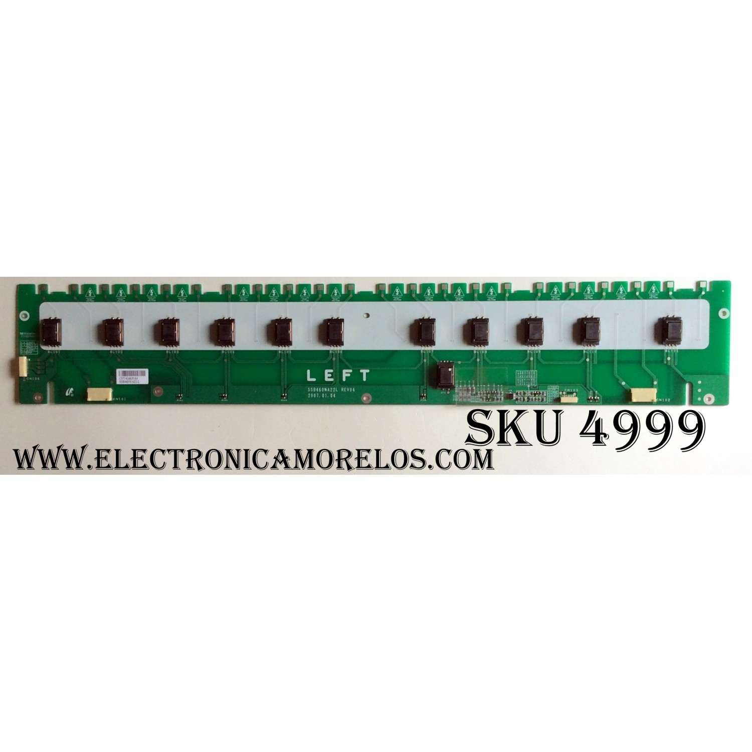 BACKLIGHT INVERSOR IZQUIERDO / LEFT / SONY SSB460WA22-L / SSB460WA22L / MODELO LNT4661FX/XAA	